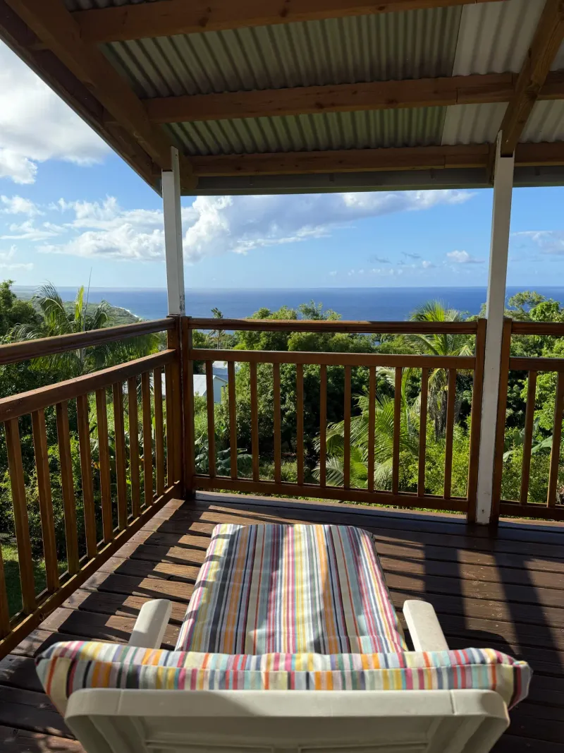 Panoramic sea view terrace at Villa Bigaradier, Sainte-Rose Réunion