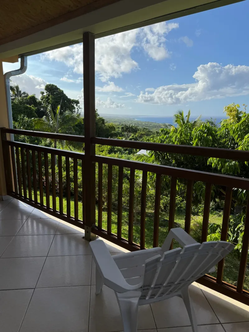 Bedroom terrace with sea view at Villa Bigaradier, Réunion