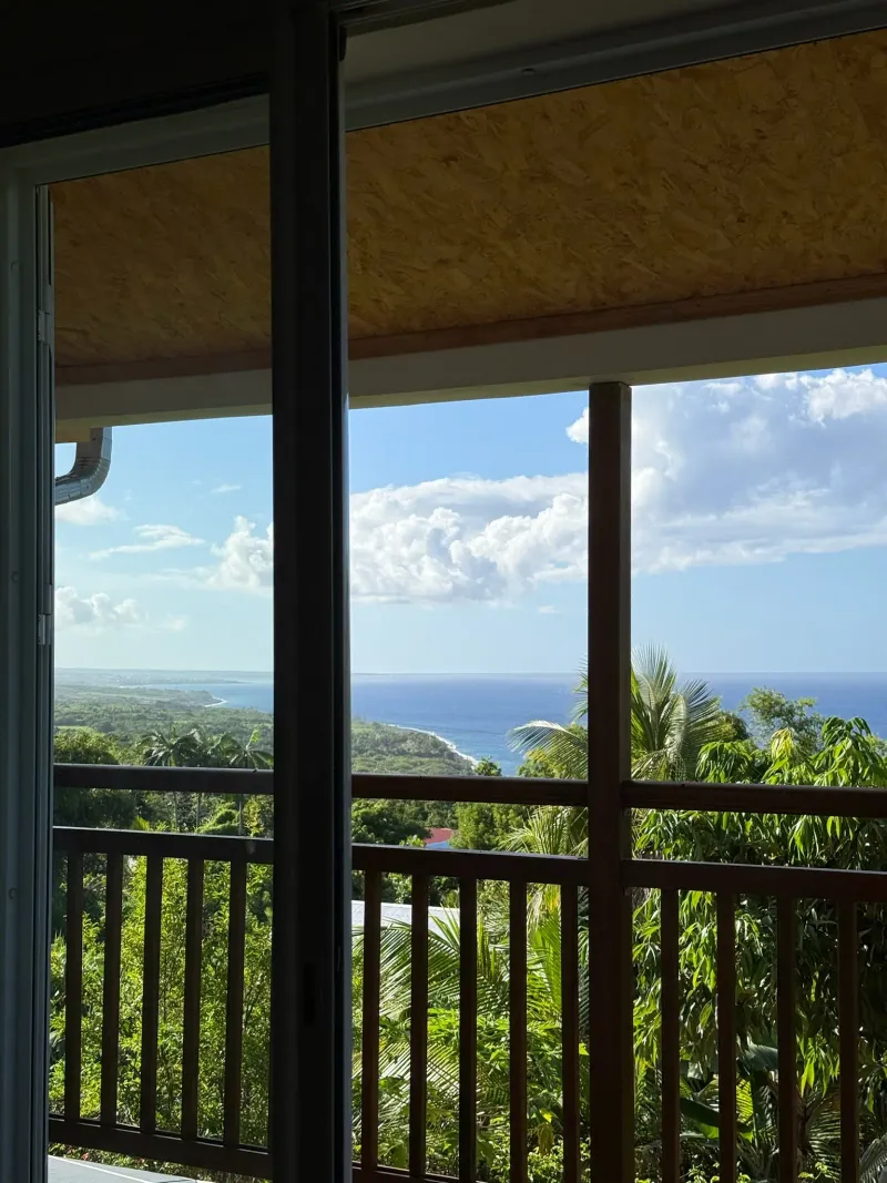 Sea view from the second bedroom at Villa Bigaradier, Sainte-Rose